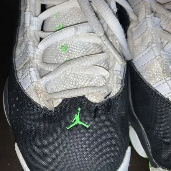 Nike Air Jordan 6 Rings GS Basketball Shoes 323419-130 White Green Size 4Y - Picture 4 of 12